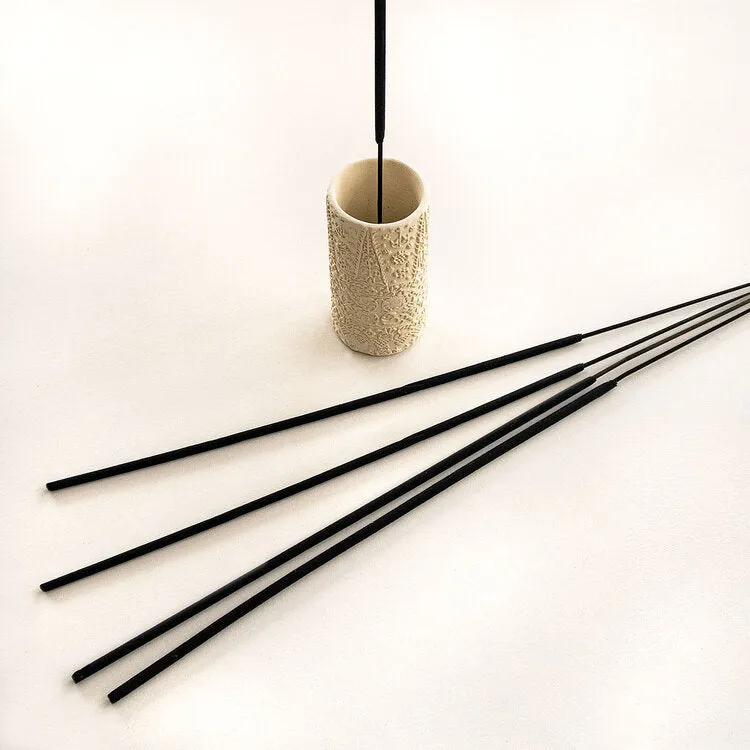 Block Print Ceramic Incense Holder