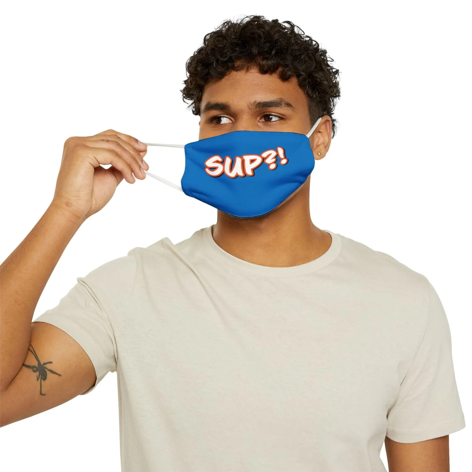 Blue Sup?! Snug-Fit Fabric Face Mask