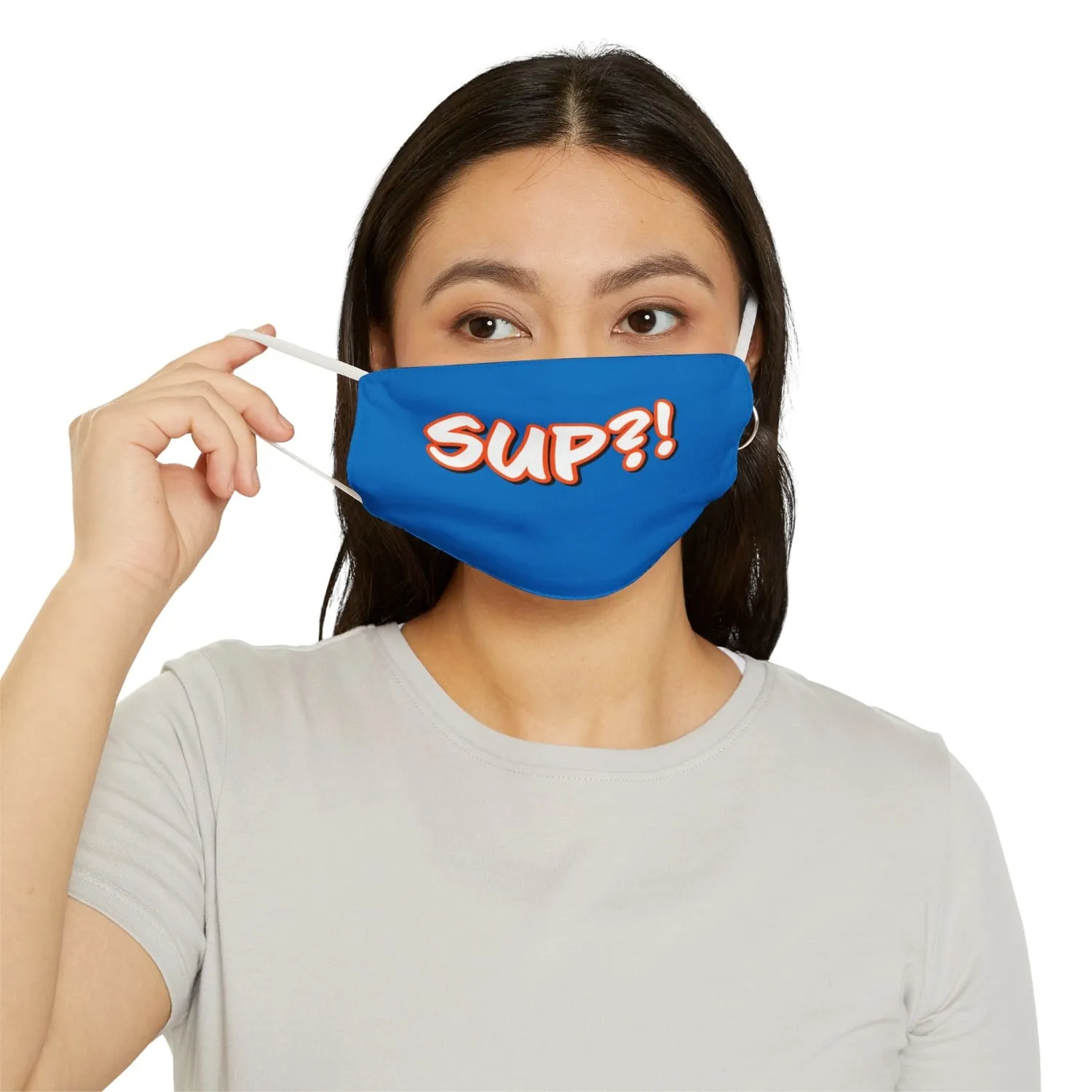 Blue Sup?! Snug-Fit Fabric Face Mask