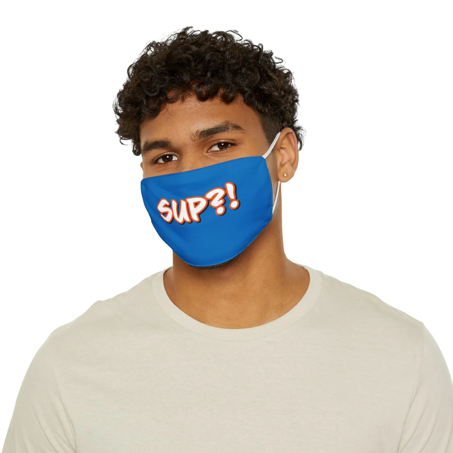 Blue Sup?! Snug-Fit Fabric Face Mask