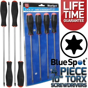 BLUESPOT 4PCS EXTRA LONG MAGNETIC TORX SCREWDRIVERS T15 - T30