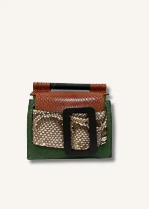 BOYY Color Block Snakeskin Bag