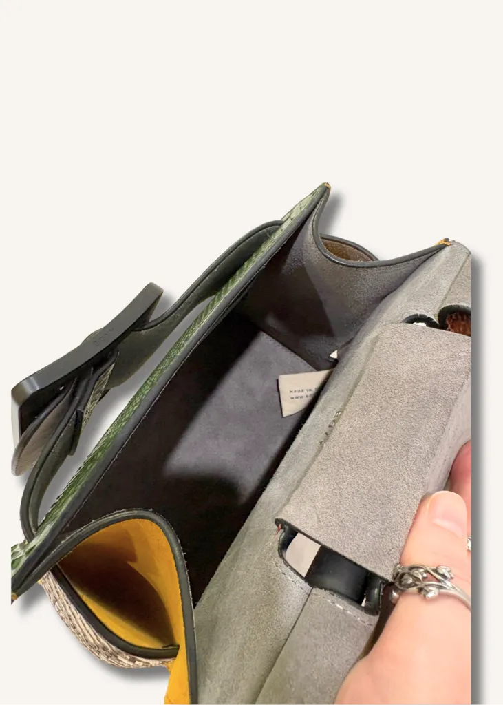 BOYY Color Block Snakeskin Bag