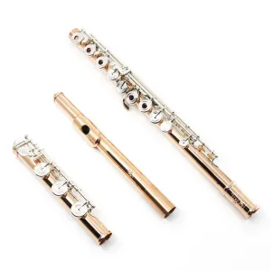 Brannen Brothers "Brögger Flute" in 14K Gold with Silver Keys - New