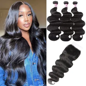 Brazilian Body Wave Bundles With 5×5 Closure  MYLOCKME