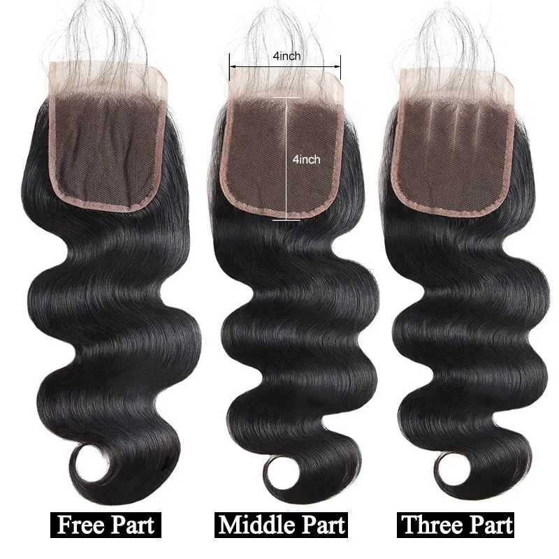 Brazilian Body Wave Lace Closure 4"x4"