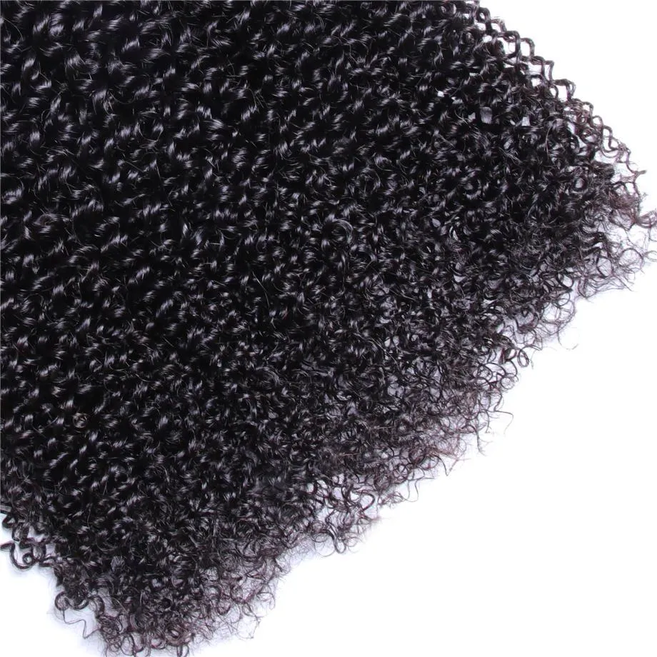 Brazilian Kinky Curly Bundles With 4×4 Closure 10A Grade 100% Human Remy Hair MYLOCKME