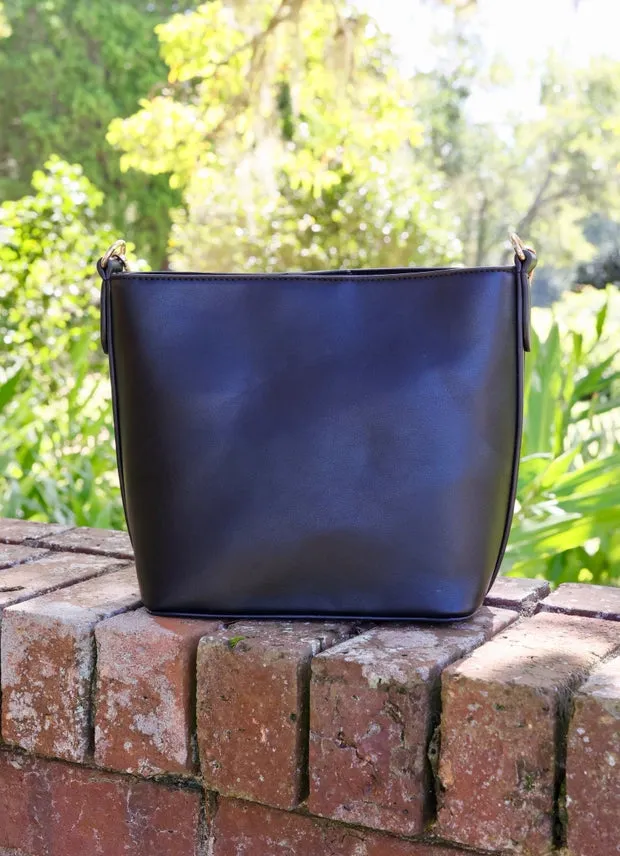 Brielle Bucket Crossbody Bag Black