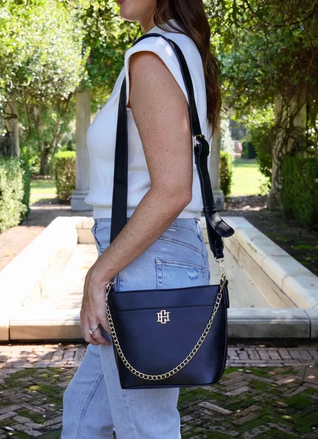 Brielle Bucket Crossbody Bag Black