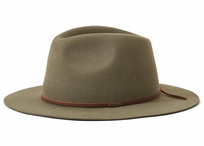 Brixton Wesley Fedora Hat Military Olive