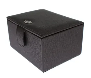 Brown Leather Unisex Two Watch Case Cover Box Storage