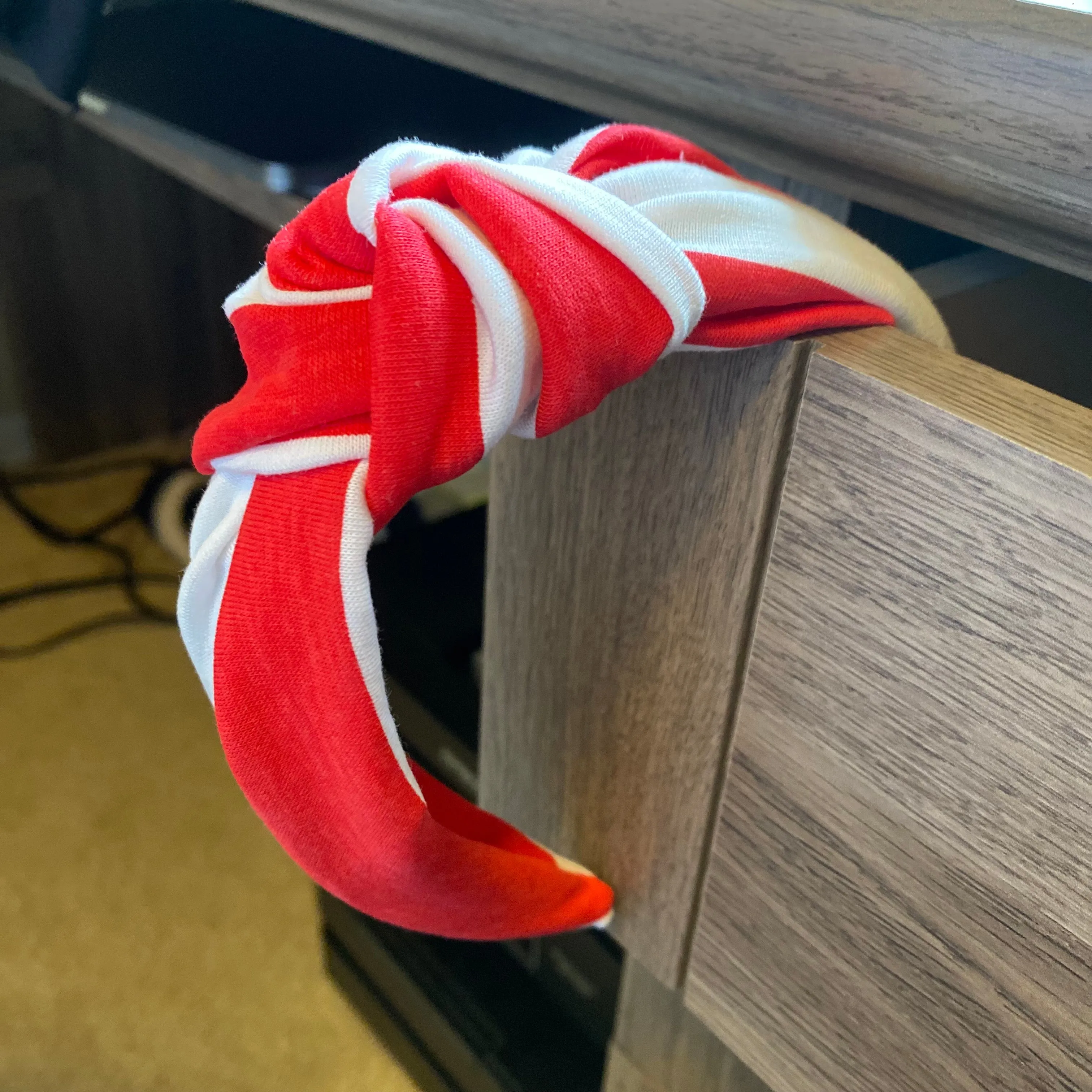 Brushed Stripes Top Knot Headband