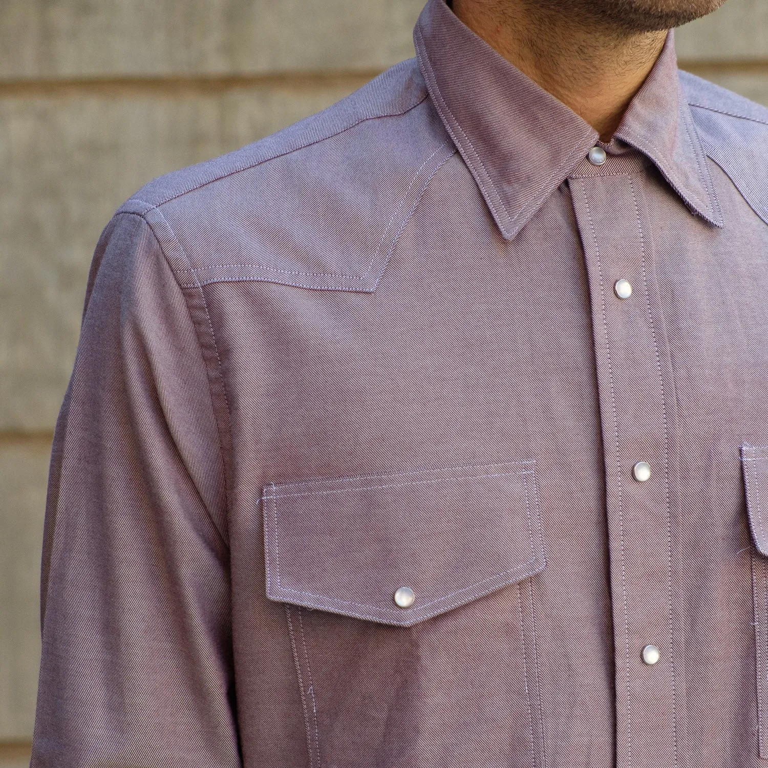 Brushed Twill Western in Brick