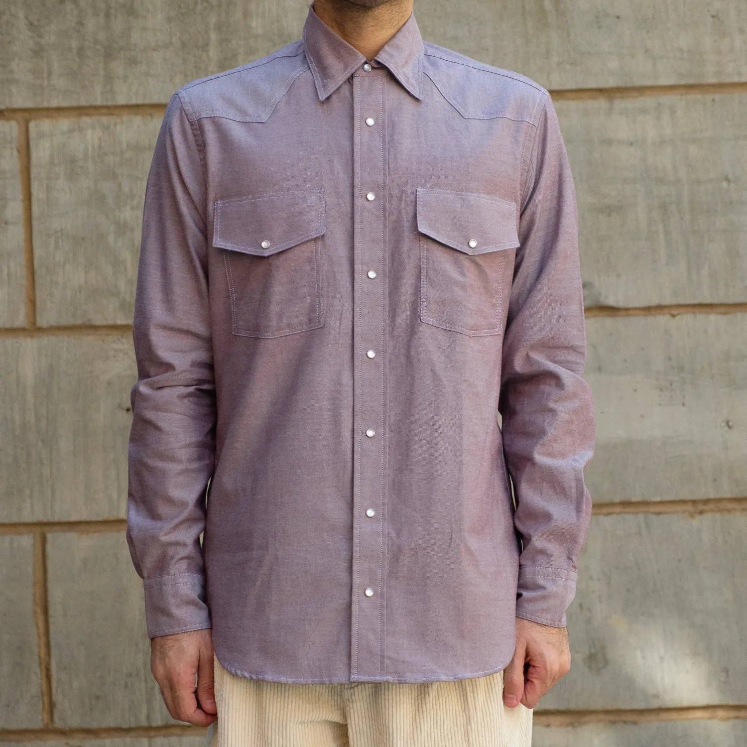 Brushed Twill Western in Brick