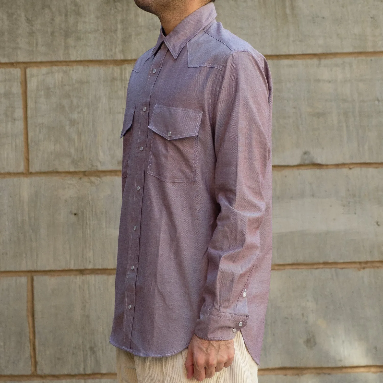 Brushed Twill Western in Brick