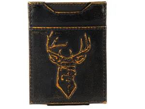 Buck Burnished Leather Magnetic Front Pocket Wallet