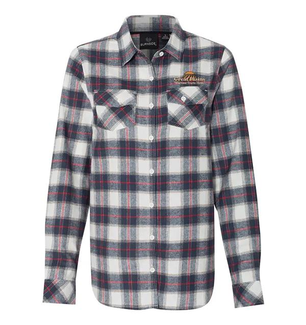 Burnside Ladies Yarn-Dyed Long Sleeve Flannel Shirt
