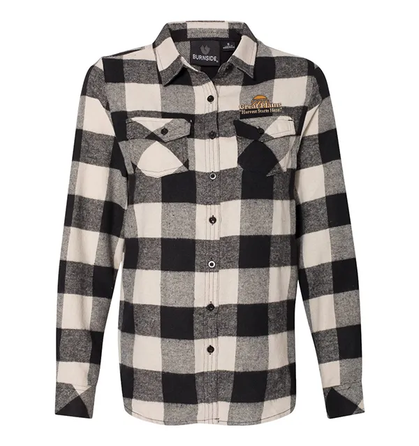 Burnside Ladies Yarn-Dyed Long Sleeve Flannel Shirt
