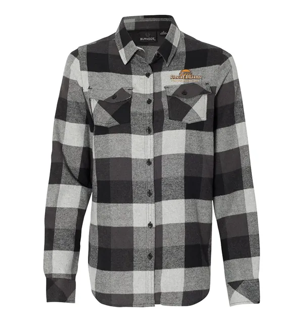 Burnside Ladies Yarn-Dyed Long Sleeve Flannel Shirt