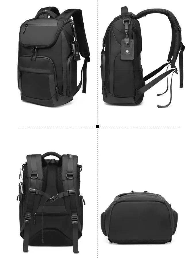 Business Backpack with Zipper Closure 15.6 inches Computer Carrying Pack