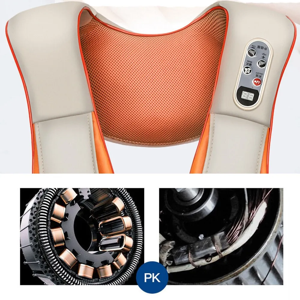 Car Home Dual Back Neck Shoulder Massager