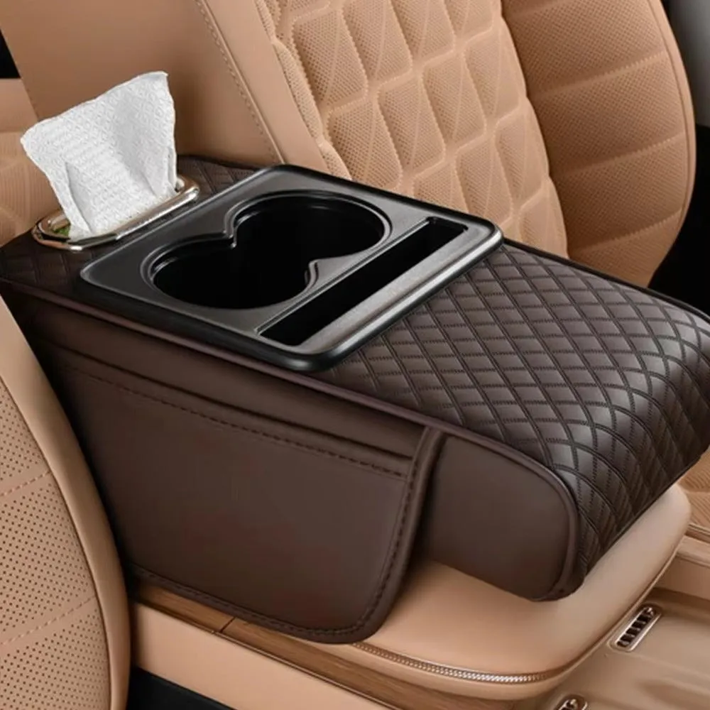 Car Multifunctional Armrest Box With Tissue