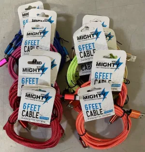 Cell Phone Accessories, Fabric Lightning-to-USB Charge Cable, 6Ft.