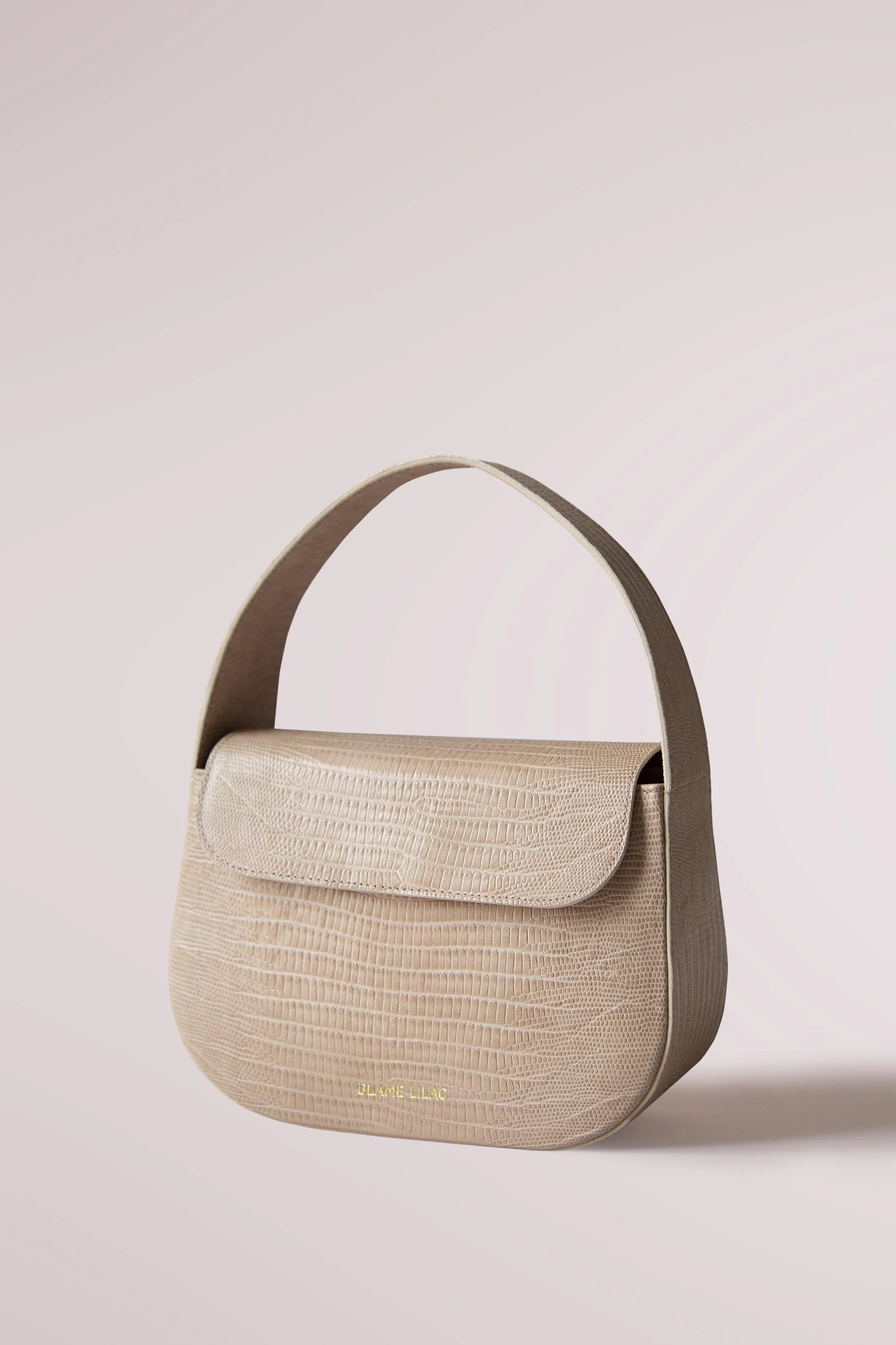 CESTA SMALL BAG LIZARD ECRU