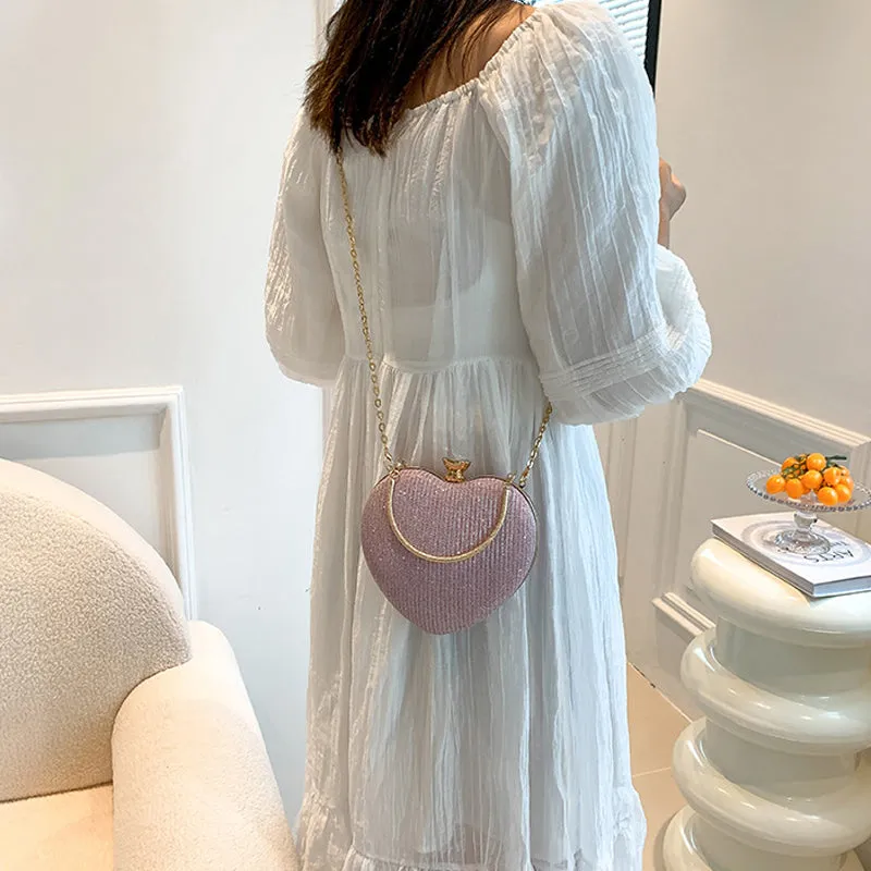 Chain Crossbody Explosion Handheld Heart Bag