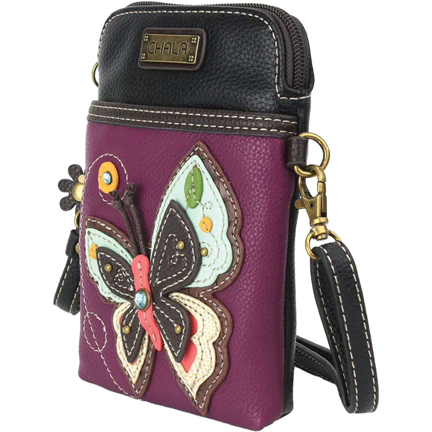 Chala Butterfly Cellphone Crossbody Purple