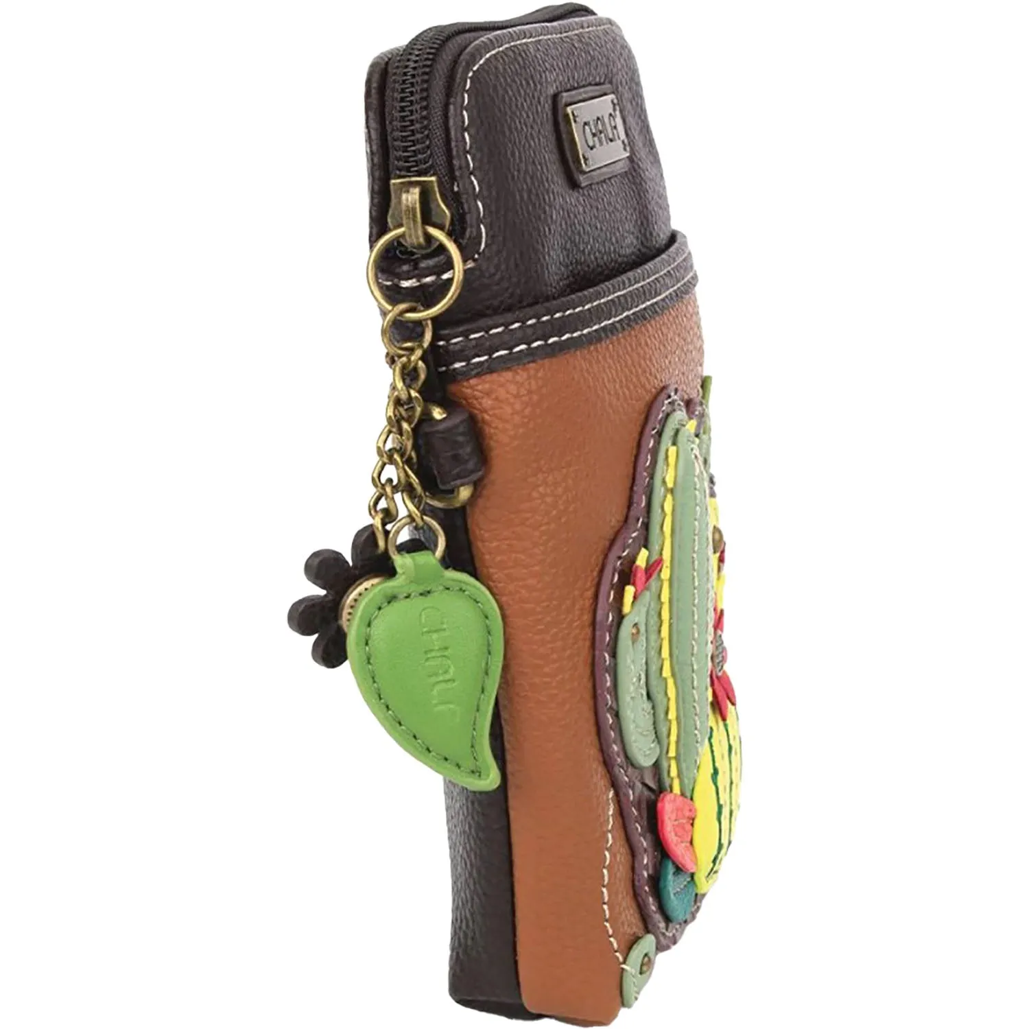 Chala Cactus Cellphone Crossbody Brown