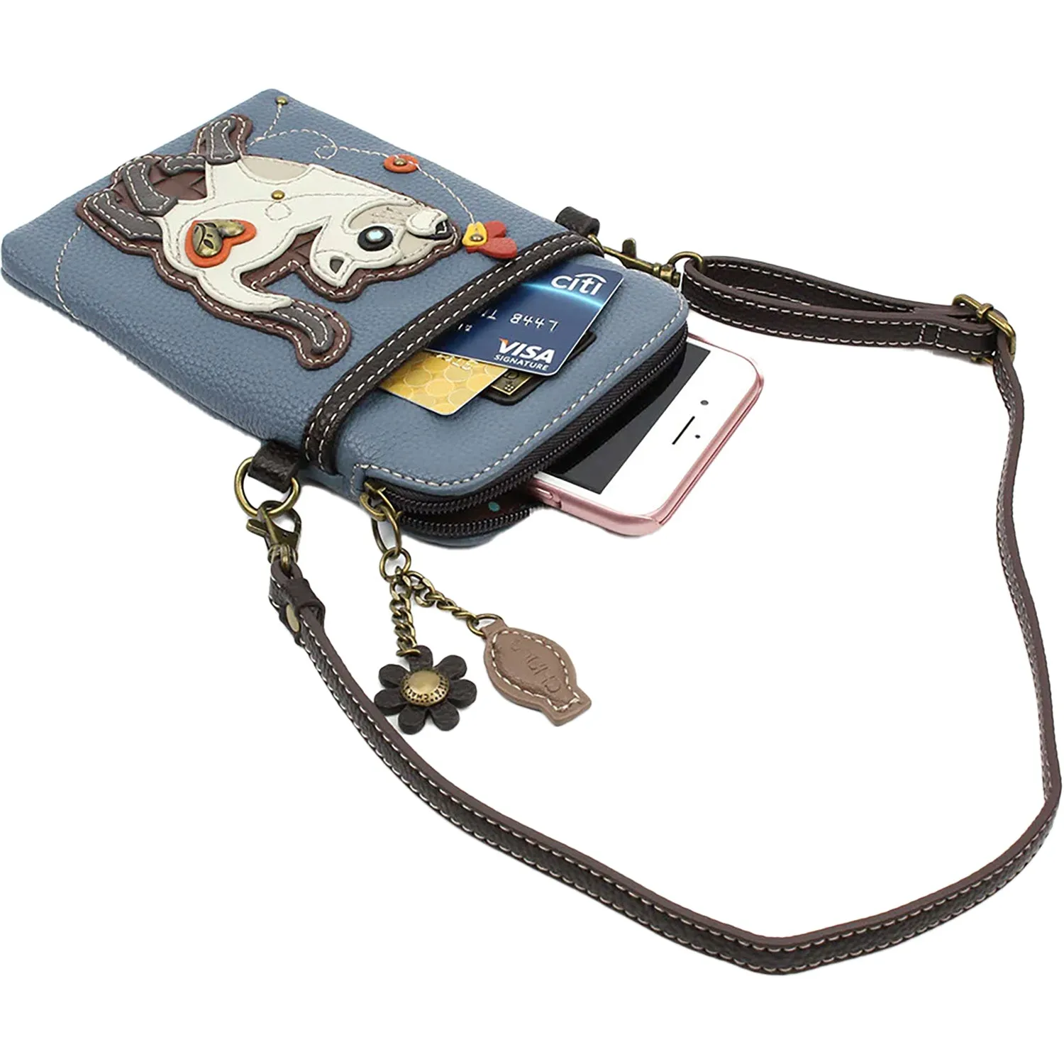 Chala Cat Cellphone Crossbody Blue