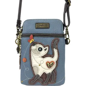 Chala Cat Cellphone Crossbody Blue