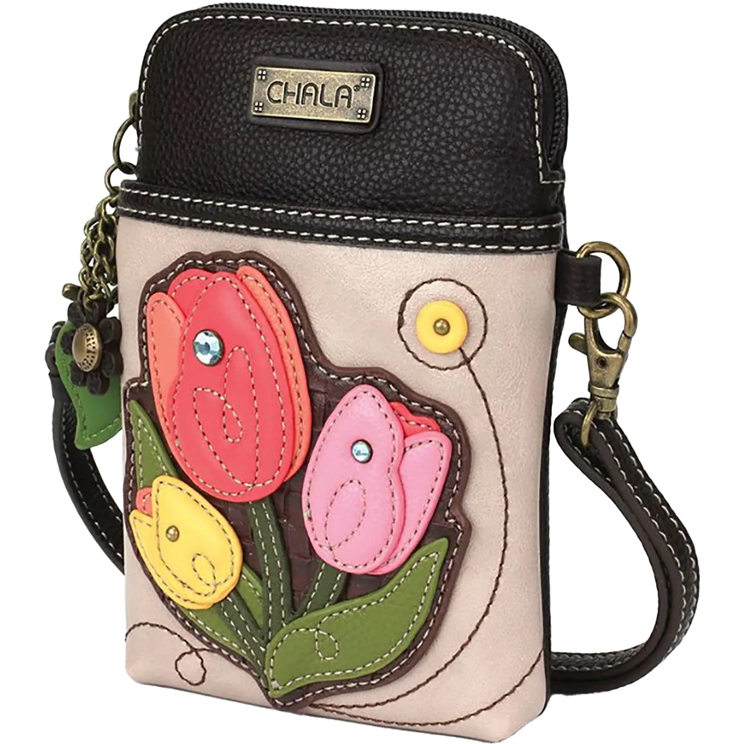 Chala Tulip Cell Phone Crossbody Ivory