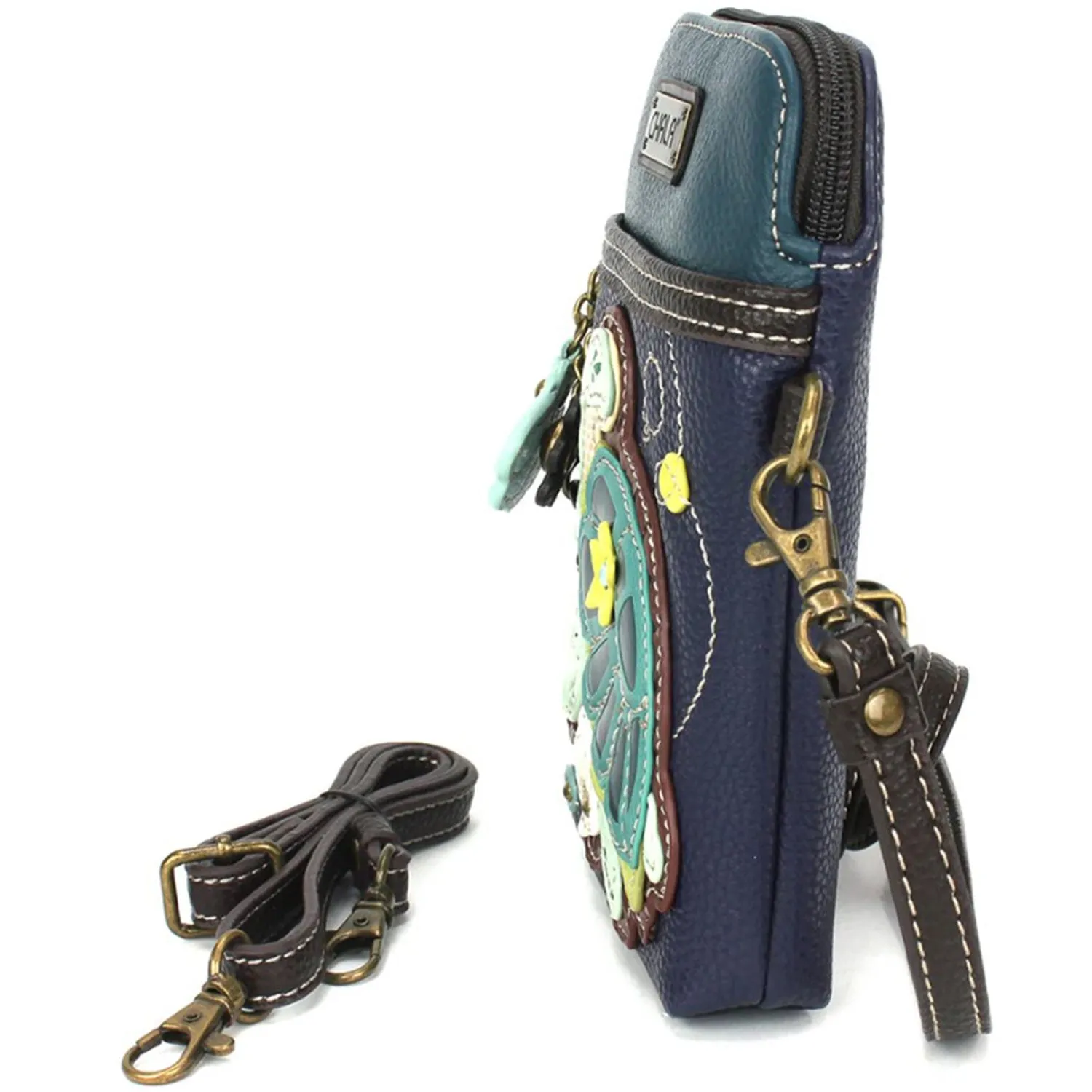 Chala Turtle Cell Phone Crossbody Navy