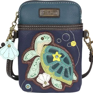 Chala Turtle Cell Phone Crossbody Navy