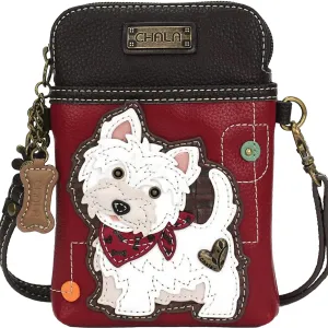 Chala Westie Cellphone Crossbody Burgundy
