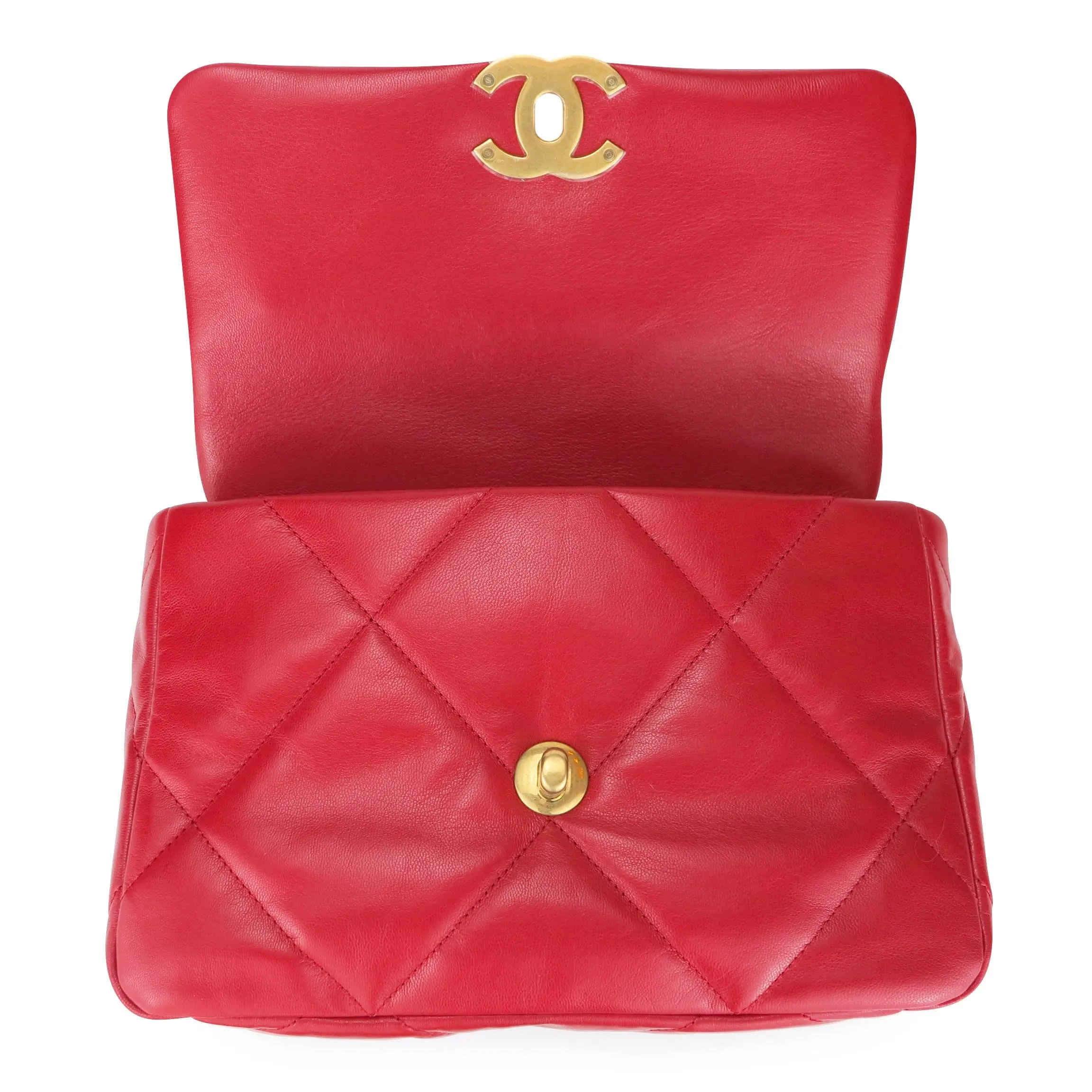 CHANEL 19 Small Flap Bag in Red Goatskin