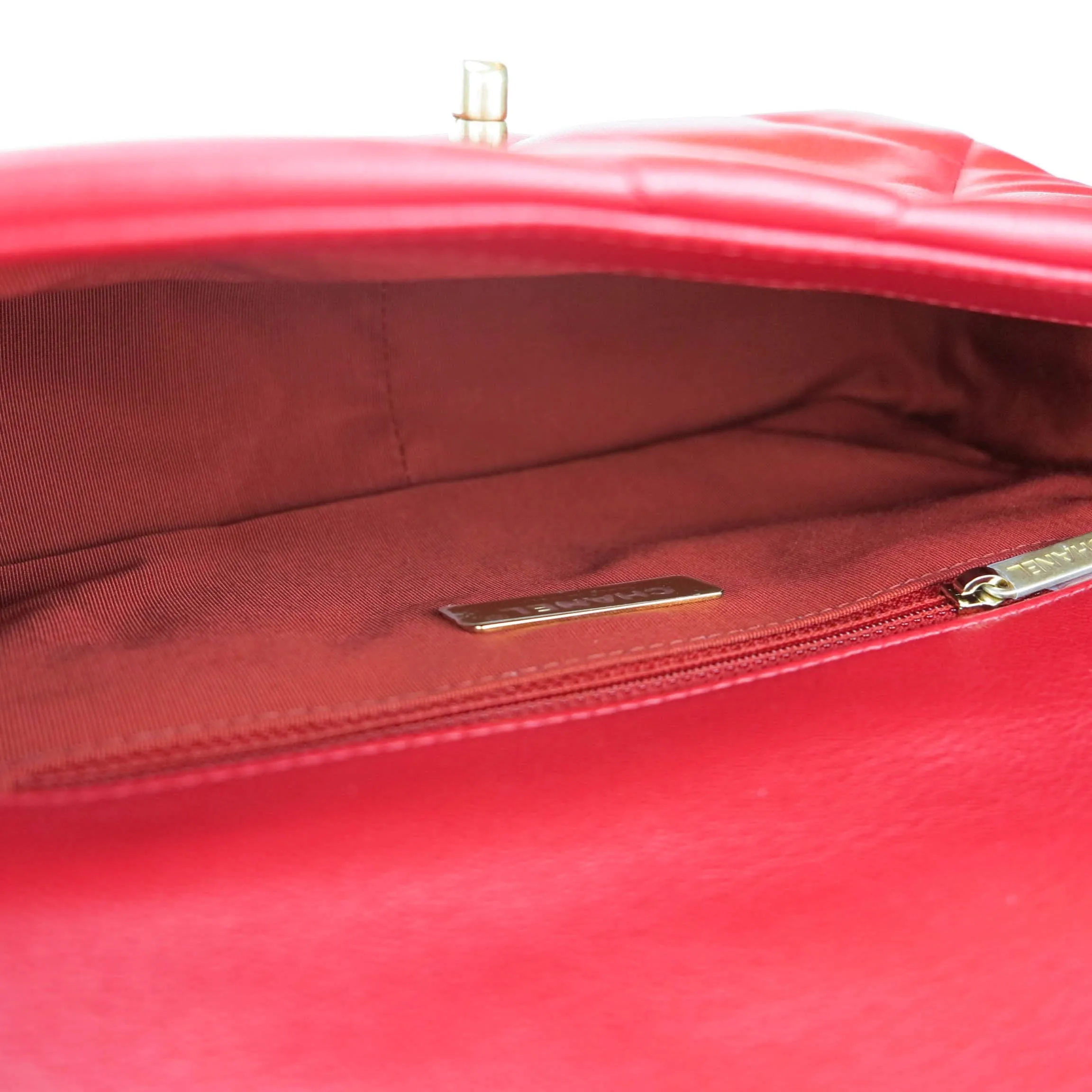 CHANEL 19 Small Flap Bag in Red Goatskin