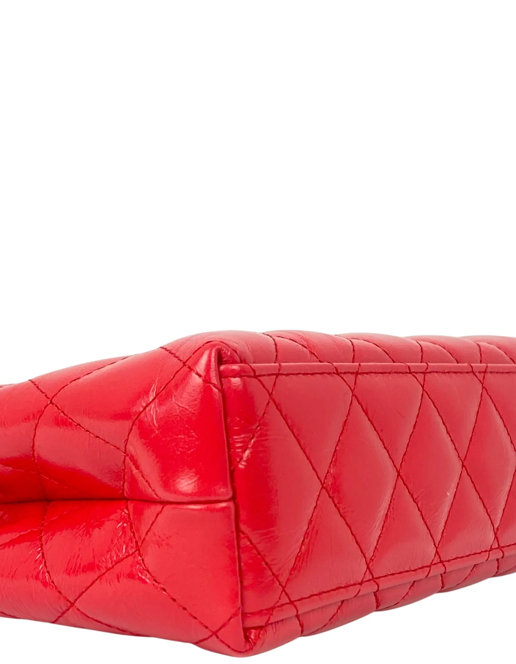 Chanel '25C Red Calfskin Quilted Nano Kelly Shopper
