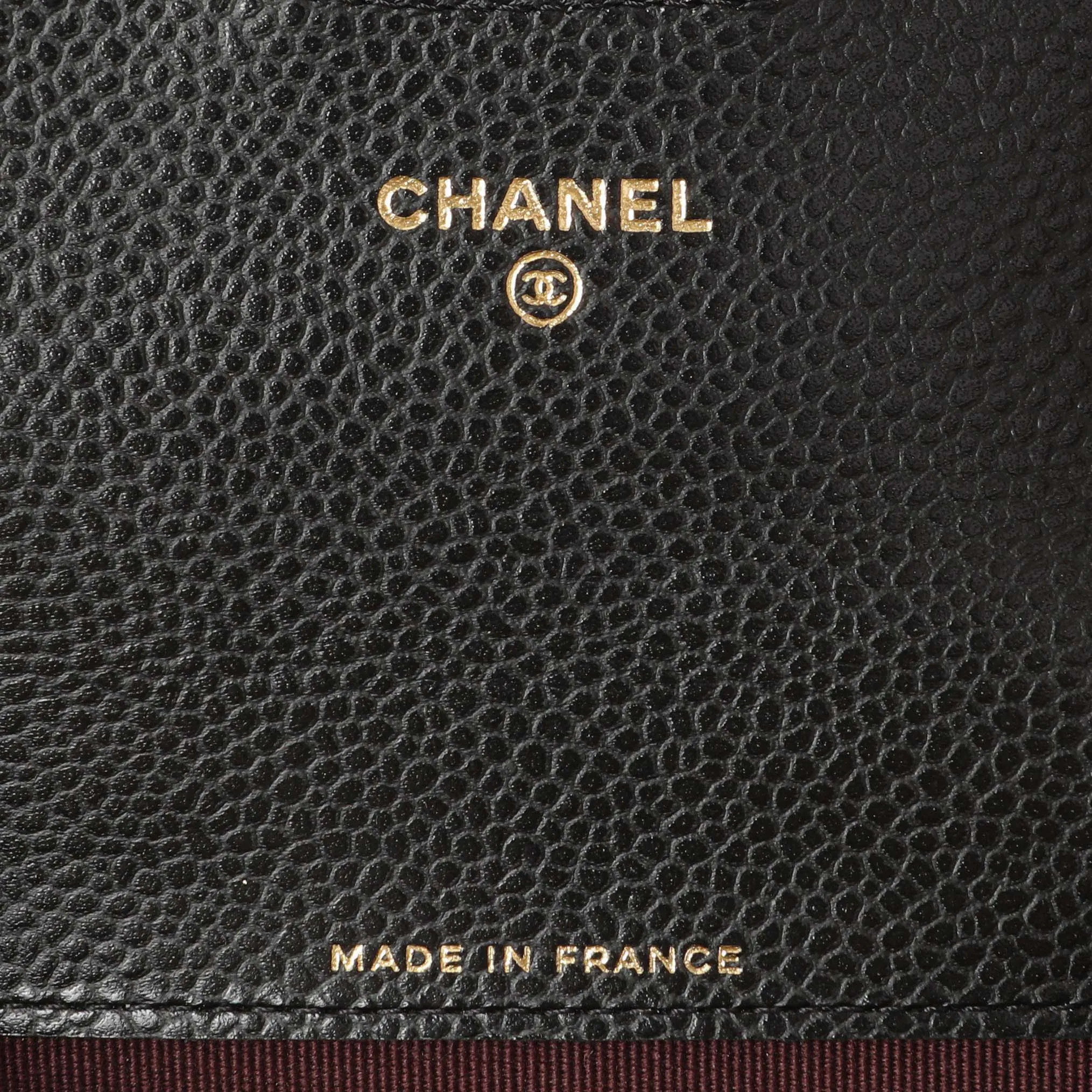 Chanel Black Quilted Caviar Flap Card Holder Wallet