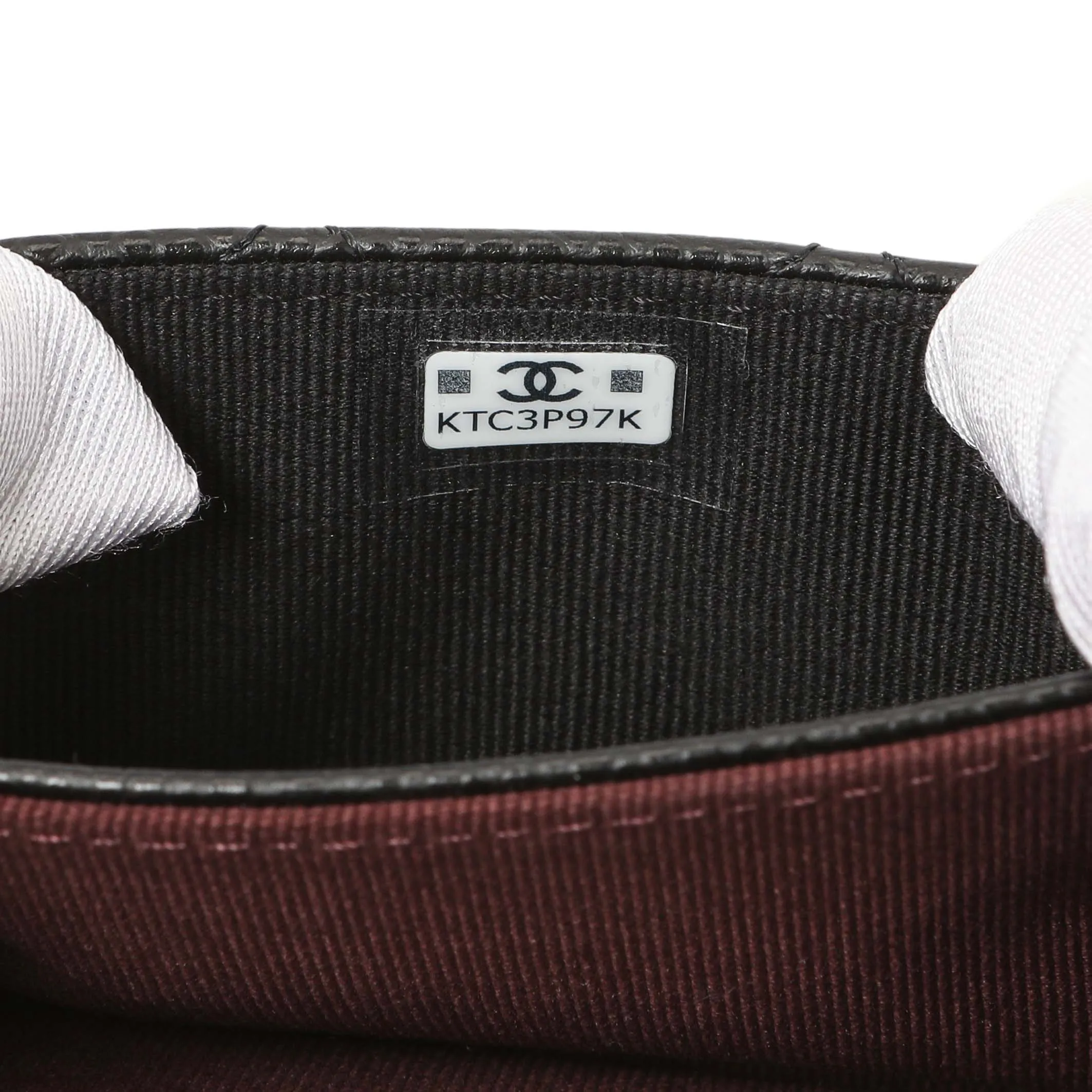 Chanel Black Quilted Caviar Flap Card Holder Wallet