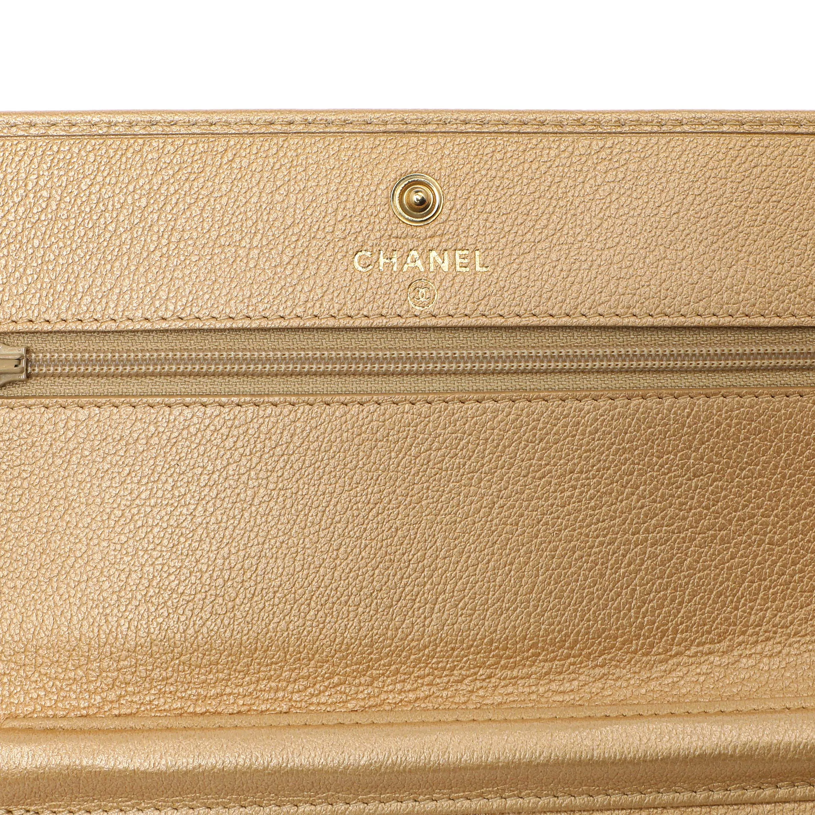Chanel Calfskin Camellia Wallet on Chain