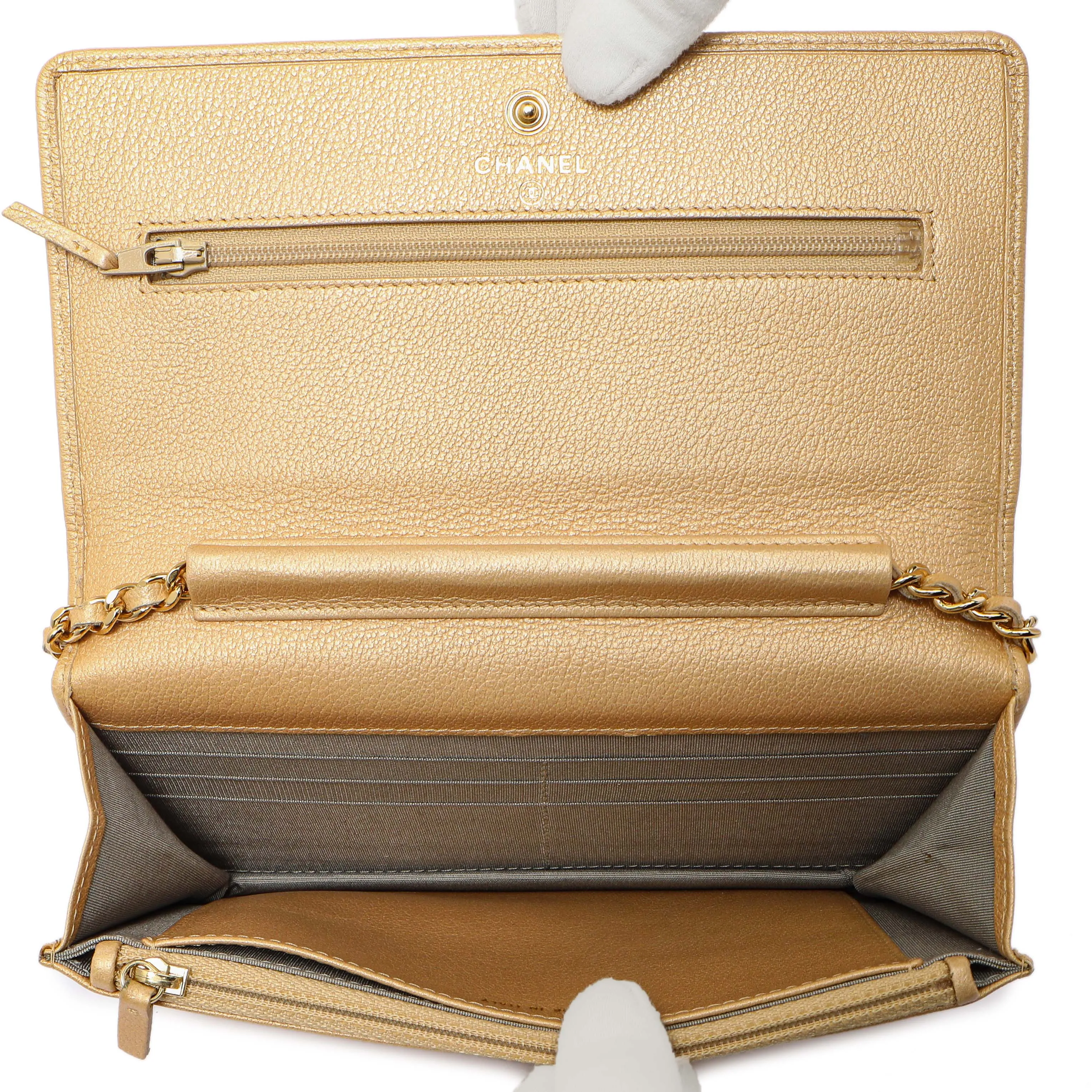 Chanel Calfskin Camellia Wallet on Chain