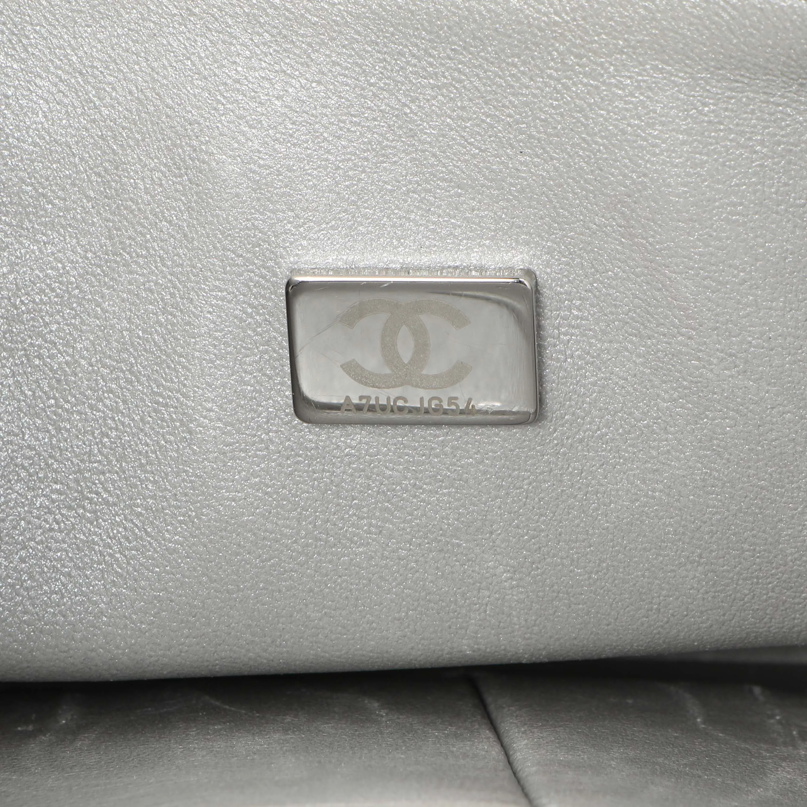Chanel Silver Quilted Calfskin Medium Classic Double Flap
