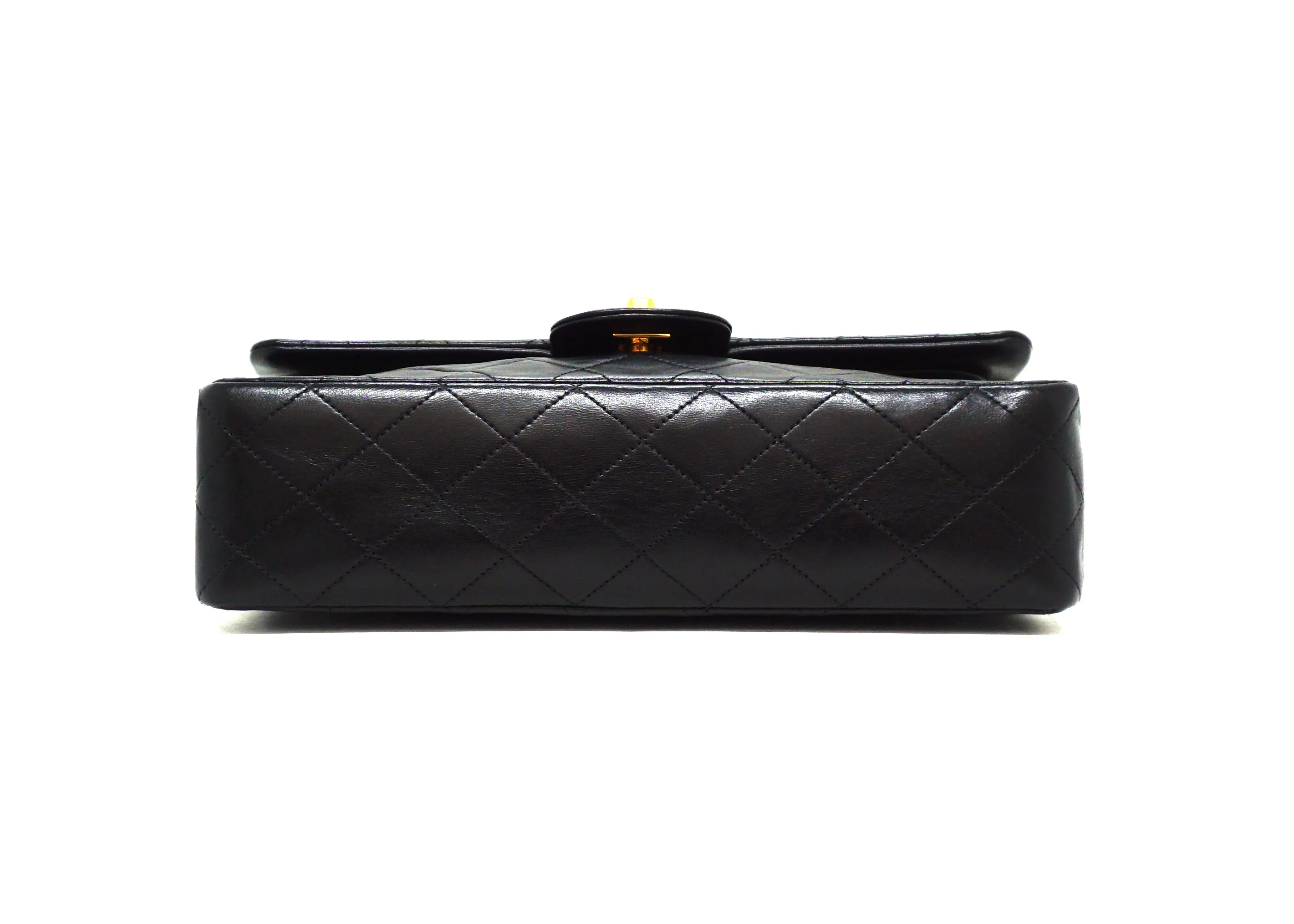 Chanel Vintage Black Lambskin Medium Classic Double Flap