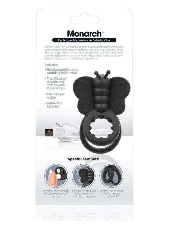 Charged Monarch Wearable Butterfly Vibe - Black