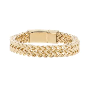 Chevron Chain Bracelet with Magnetic Closure