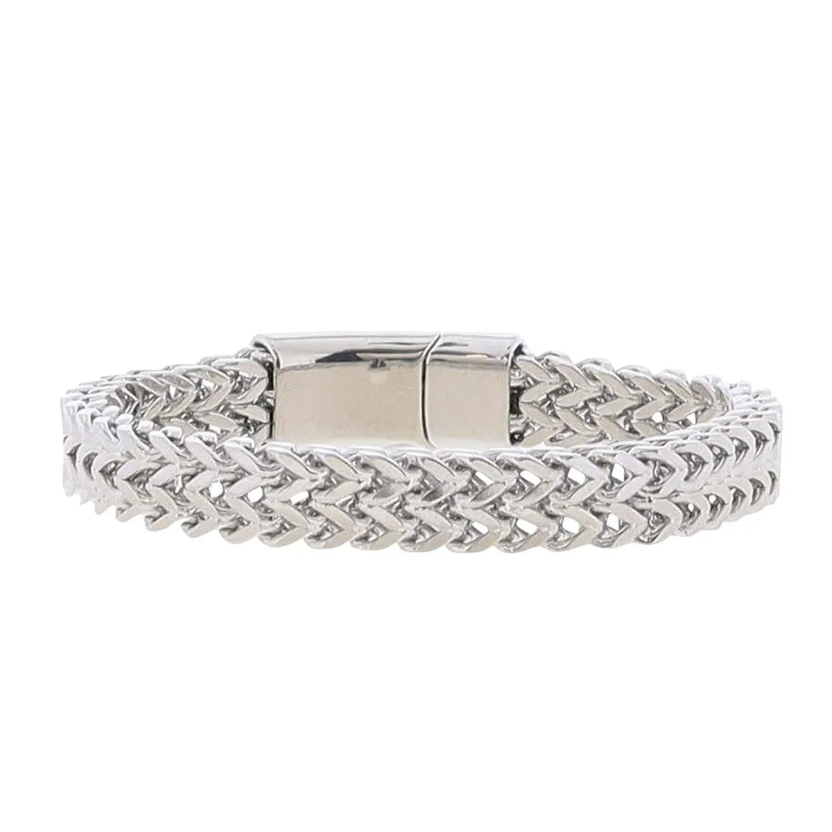 Chevron Chain Bracelet with Magnetic Closure