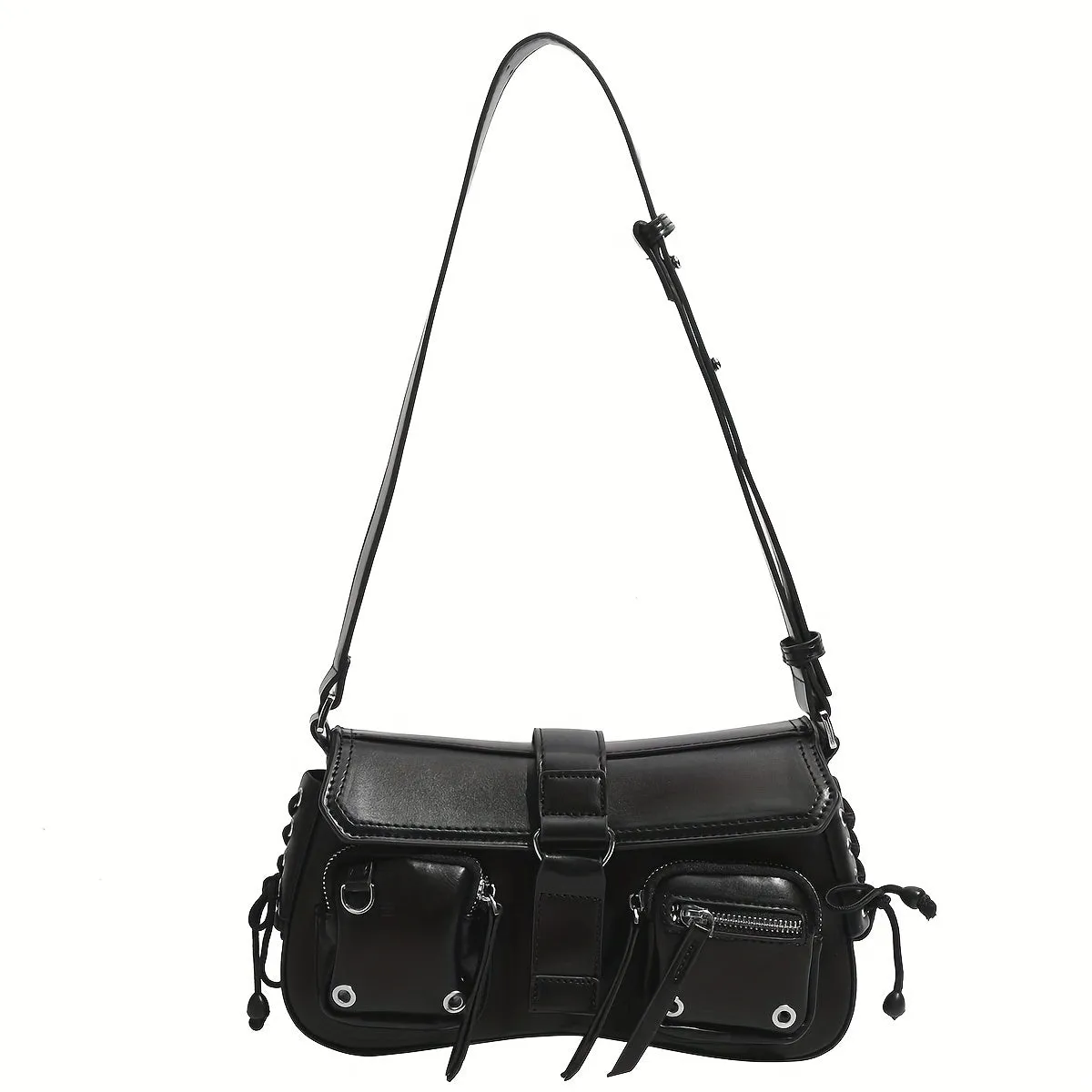 Chic Motorcycle Shoulder Bag – Edgy & Versatile